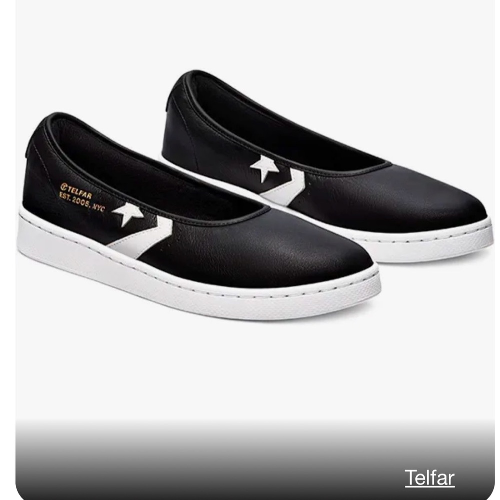 Telfar Converse black slip on shoes. Size 7.